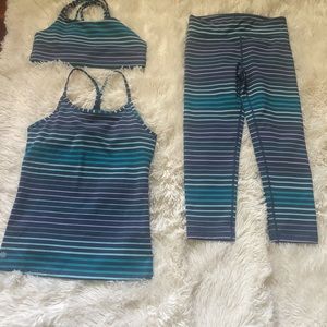 Athleta Girls size 12- 3 piece yoga outfit